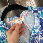 Umgee  maxi dress lilly Pulitzer print watercolor ruffle short sleeve tiered Photo 4