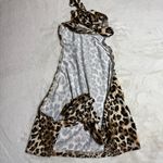 White Fox Boutique  Leopard Print halter tide back top SZ:S Photo 1