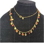 J.Crew  Elegant Gold and Orange Necklace Photo 4