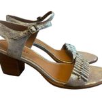 Trask Silver Metallic Sandals Heels Bead Detail Ankle Strap Size 9.5 NWOB NEW Photo 6