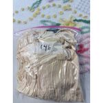 NBD  Womens Cream Crinkle Wrap Tie Waist Long Sleeve Blouse Top Size S Photo 11