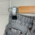 ZARA Washed Grey Black Button Fly Distressed Denim Shorts Size 2 Photo 5