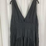 Vince  Black Smocked V Neck Midi Dress Sz.XL NWT Photo 11