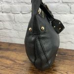 Michael Kors  Gold Studded Strap Black Pebbled Leather Handbag Y2K Photo 2