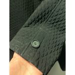 Gallery  Womens Quilted Black Trench Coat Button-Front Size L Photo 6