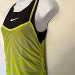 Nike Y2K Layered Mesh Dress Sz S Neon Athleisure Ruche Tenniscore Street Workout Photo 2