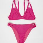 Ramy Brook Starla Bikini Top Dove Bikini Bottom Pink Size Medium Photo 2