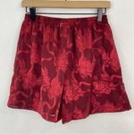 Victoria's Secret Vintage 80s Victoria Secret Red Pajama Set Small Sheer Metallic Floral Jacquard Photo 6