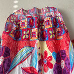 Jams World Vintage Retro Trinity Floral Artwork Button Down Shirt Womens Medium Photo 4