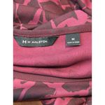 H by Halston  Women's Medium Burgundy Abstract Print Drawstring Waist Dress M Photo 1