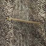 ZARA  Brown Silk Shift Dress Womens Size Medium Snakeskin Work Animal Print Photo 7