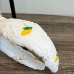 Piper K Headband with Lemon ๐ Embroidery White Photo 3
