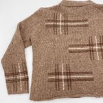 Vintage Sweater Lambswool Tan‎ Minimalist Graphic Design Light Brown Large Women Tan Photo 9