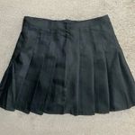Black Plain Pleated Skirt With Mini Skirt Lining Shorts Size L Photo 0