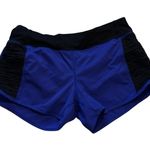 Lululemon Run Bright At Night Short Pigment Blue Purple Size 8 Zip Pockets Lined Photo 0