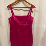 Vintage 90’s sexy pink square neck midi dress Renee Dumar saks skinny ssatin Size 12 Photo 7