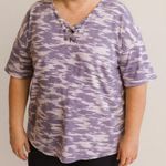 Chico's Weekends by Women's Size Large 12 Purple Short Sleeve Pullover Shirt Photo 0