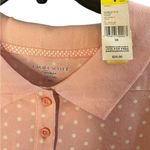 Laura Scott  Pink Polka Dot Polo Shirt Photo 1