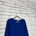 Dress Barn Blue V-Neck Pullover Sweater Large Soft Lightweight Knit Women’s Top Photo 2