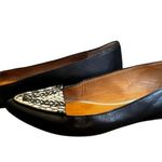 Coach  Oakland Flats Black Leather with Snakeskin Accent Toes Size 6.5B Photo 2