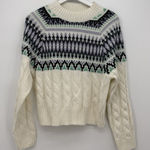Mountain & Isles Colorful Fair Isle Cable Knit Sweater Acrylic Size SM Purple Photo 0