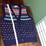Vintage Multicolor Knit Sweater Vest Blue Size L Photo 9