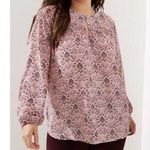 Loft  Ditzy Floral Blouse Womens Cottegecore Coastal Preppy Fairy Coquette L Photo 0