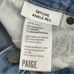 Paige Skyline Ankle Peg Ella Destructed Jeans Blue Size 26 Mid Rise Stretch Photo 10