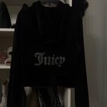 Juicy Couture  Black Rhinestone Velour hoodie Photo 3