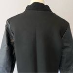 HONEY Women’s Black Faux Leather Zip Up Bomber Jacket Small Photo 6
