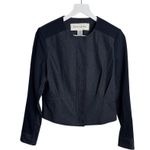 Doncaster Semi-Casual Navy Crew Neck Long Sleeve Full Hidden Zip Top W1837 Sz 6 Photo 0