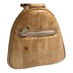 Vintage Camel Tan Eel skin Purse Handbag Satchel Photo 8