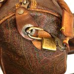 ETRO Red Paisley Boston Travel Bag Speedy 30 Top Handle Tote Lock and Keys Photo 3