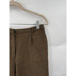 Talbots  100% Wool‎ Houndstooth Pant Women 10 Brown Vintage Cropped Academia Photo 8