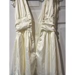 Shein Mod Cream V Neck Mini Dress Sleeveless Tie Strap Ruched S White Photo 6