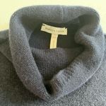 Rebecca Taylor Knit Wool Mohair Cashmere Cowl Neck Fringe Hem Blue Sweater Sz S Photo 5