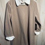 Tuckernuck Taupe Dress with White Collar Tan Size XL Photo 0