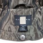 Gallery  Rain Coat Jacket Womens XL Black Hooded Full Zip Photo 3