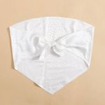 SheIn Satin Jacquard Tie Back Crop Bandana Tube Top Size Small Photo 2