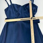 Fame and Partners  Dress Womens 14 Blue Sweetheart Neckline Tie Waist‎ Gown Photo 7