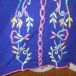 Royal Blue Embroidered Between Me & You Tank Top Size XS Photo 3