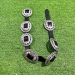 Brighton Black Sunflower Concho Belt Silver Southwest Cowgirl Vintage 1993 SM Photo 7