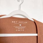 Set Active  Waffle Knit Wrap Top Wide Leg Pants Photo 2