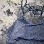 Athleta NWT  navy snakeskin keyhole one piece swimsuit small Photo 4