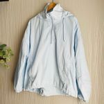 Vince Half-Zip Hooded Windbreaker in Sea Breeze Blue Womens size Large Photo 3