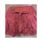 My Michelle My‎ Michelle Burgundy Tulle Party Skirt Size 11 Gemstone Waist Formal Holiday Photo 2