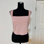 Free People Beach Womens Ribbed Light Pink Crop Top Size L Large Photo 1