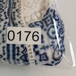 Hint of Mint  Blue White Geometric Lace Trim Dress Women's Size L Photo 11