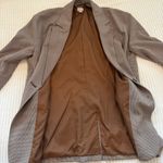 A New Day  Houndstooth Plaid Women's Blazer Jacket Oversized Lined Neutral Size S Photo 9