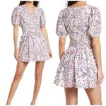 French Connection  White Floral Embroidered Cutout Fit & Flare Mini Dress Size 10 Photo 8